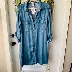 Philosophy Tencel  Chambray tunic dress NWT
